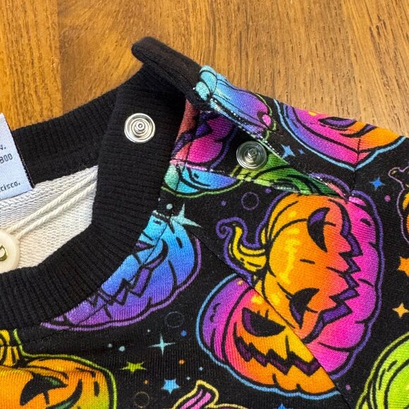 BUMS & ROSES Pumpkin Sweater Baby 12-18 M NEW Bamboo Glow Hard or Glow Home NWT - Picture 3 of 7